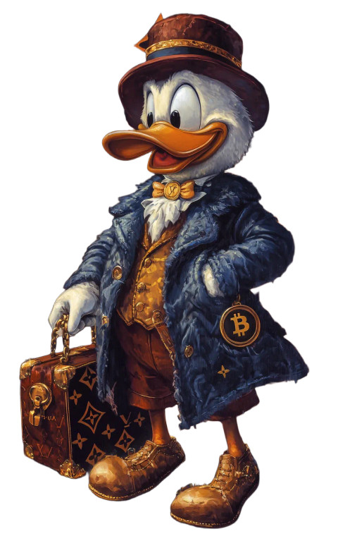 Scrooge Mcduck Bitcoin V4 Vinyl Car Decal Sticker – Waterproof & UV-Resistant 8"