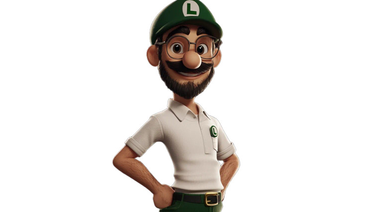 Charismatic Luigi Vinyl Car Decal Sticker – Waterproof & UV-Resistant 8"