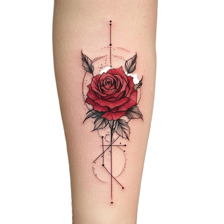 Watercolor Tattoo Vinyl Car Decal Sticker – Waterproof & UV-Resistant 8"