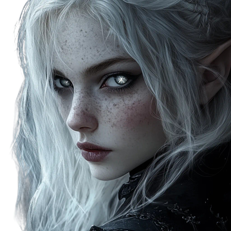 Goth Elf Cleric Vinyl Car Decal Sticker – Waterproof & UV-Resistant 8"