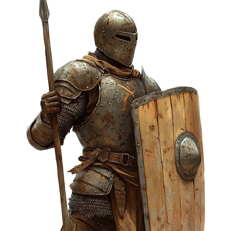 Armored Knight V26 Vinyl Car Decal Sticker – Waterproof & UV-Resistant 8"