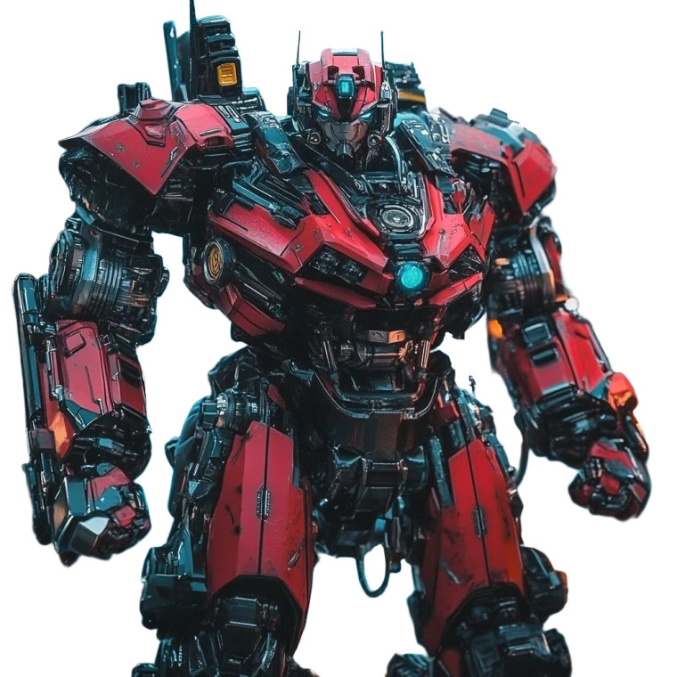 Construction Robot Transformer Vinyl Car Decal Sticker – Waterproof & UV-Resistant 8"