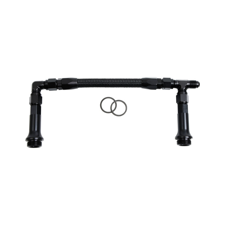 SpeedFX Black Carburetor Fuel Line -6AN x 3/8 Inch NPT Port | Compatible with Holley 4150 | Lightweight & Reusable