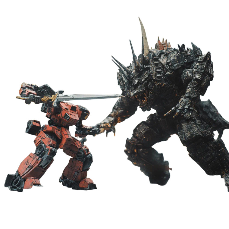 Mecha Vs Kaiju Vinyl Car Decal Sticker – Waterproof & UV-Resistant 8"