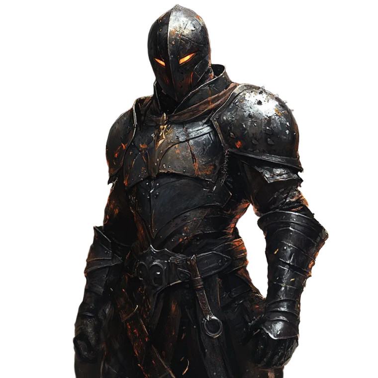 Mysterious Armored Man Vinyl Car Decal Sticker – Waterproof & UV-Resistant 8"