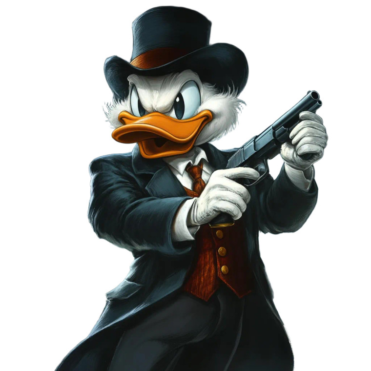 Gangster Scrooge Mcduck V11 Vinyl Car Decal Sticker – Waterproof & UV-Resistant 8"