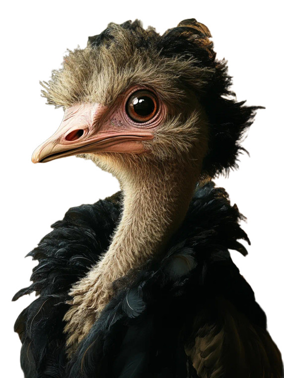 Rococo Ostrich Vinyl Car Decal Sticker – Waterproof & UV-Resistant 8"