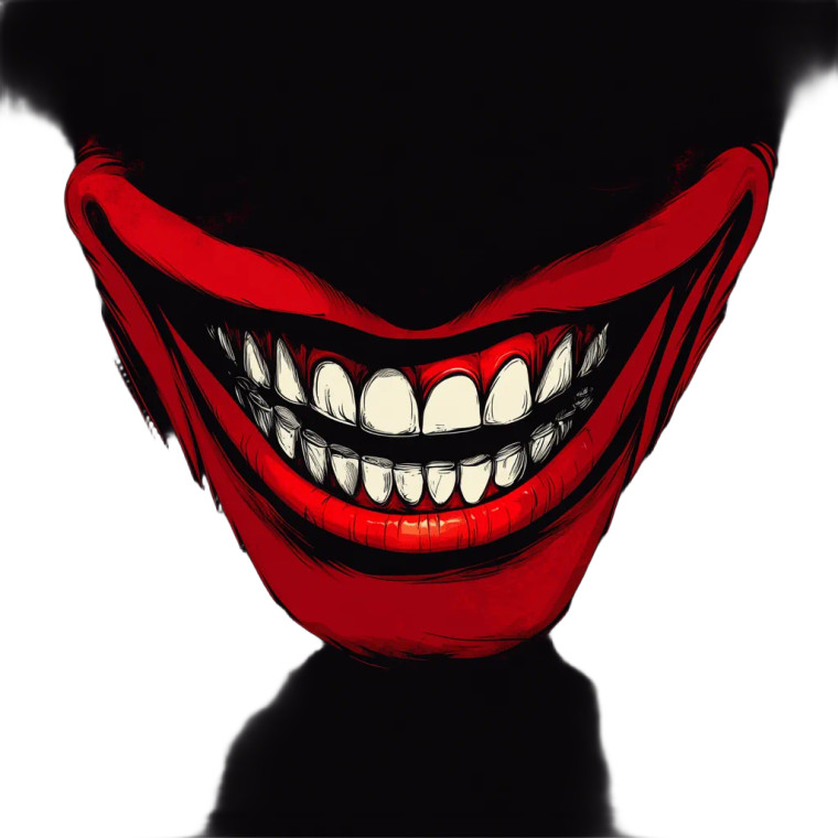 Joker Grin Tshirt Vinyl Car Decal Sticker – Waterproof & UV-Resistant 8"