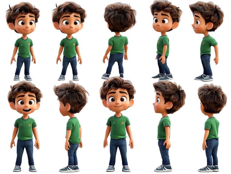 Cute Disney Pixar Boy Vinyl Car Decal Sticker – Waterproof & UV-Resistant 8"