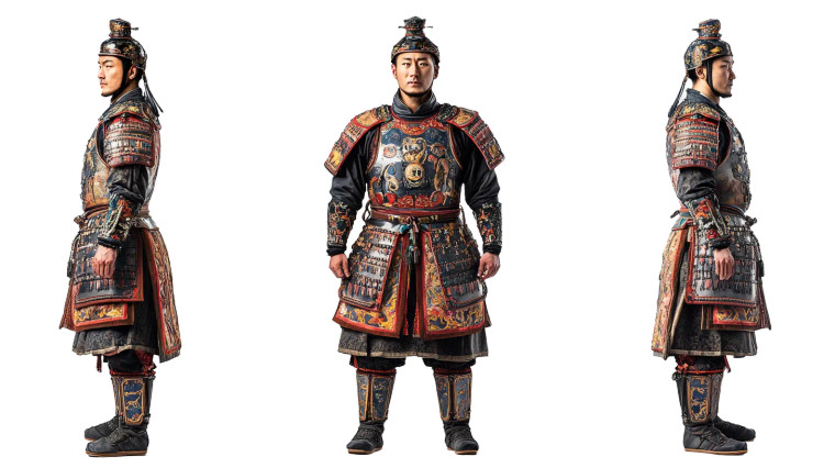 Qing Dynasty Warrior Vinyl Car Decal Sticker – Waterproof & UV-Resistant 8"