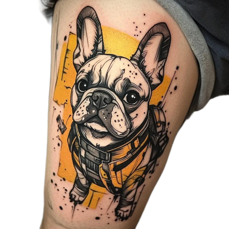Borderlands Tattoo Bulldog Vinyl Car Decal Sticker – Waterproof & UV-Resistant 8"