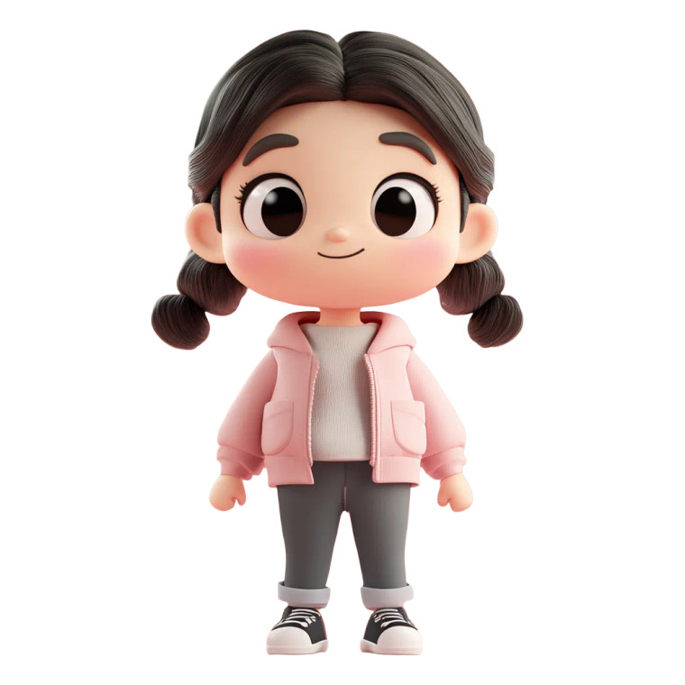 Cute 3D Character V7 Vinyl Car Decal Sticker – Waterproof & UV-Resistant 8"