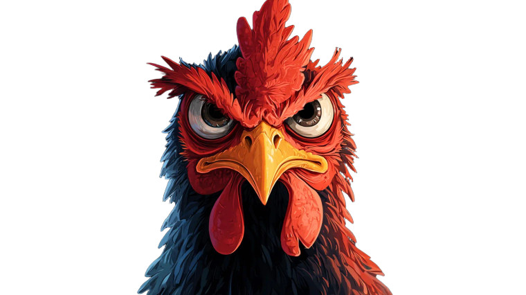 Evil Demon Chicken Vinyl Car Decal Sticker – Waterproof & UV-Resistant 8"