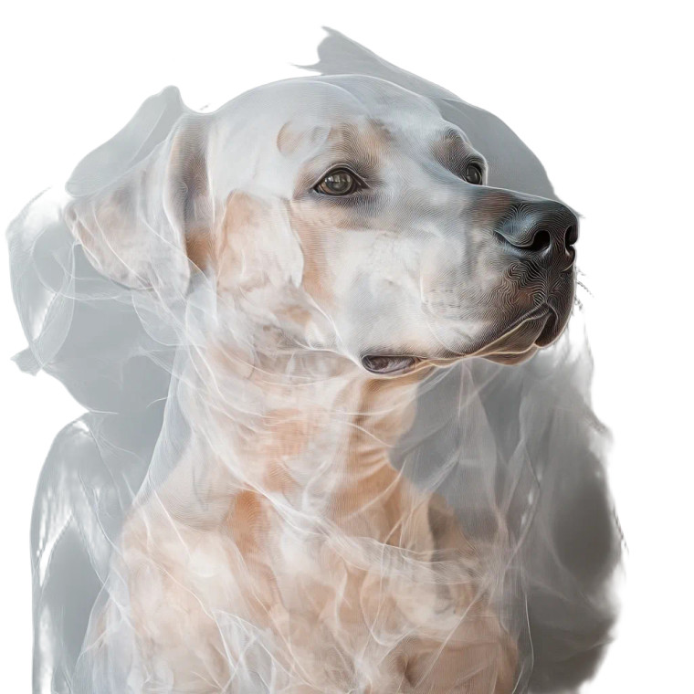 Transparent Dog V2 Vinyl Car Decal Sticker – Waterproof & UV-Resistant 8"