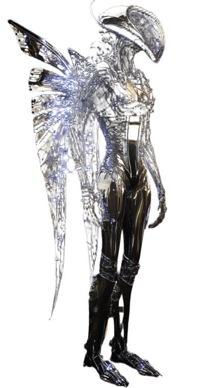 Futuristic Xenomorph Portrait Vinyl Car Decal Sticker – Waterproof & UV-Resistant 8"