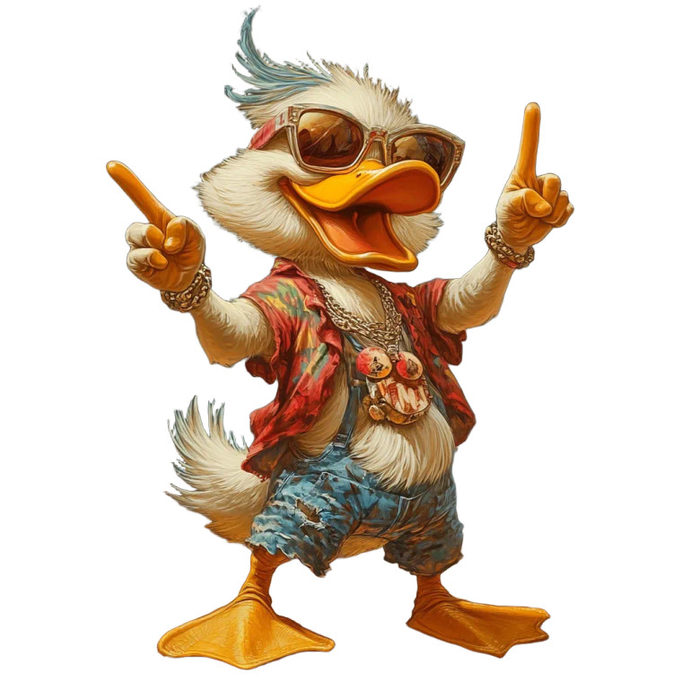 Winning Rock Duck Vinyl Car Decal Sticker – Waterproof & UV-Resistant 8"