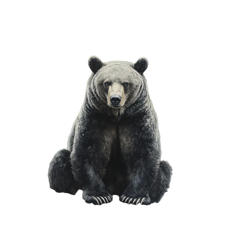 Bear Watercolour Painting Vinyl Car Decal Sticker – Waterproof & UV-Resistant 8"