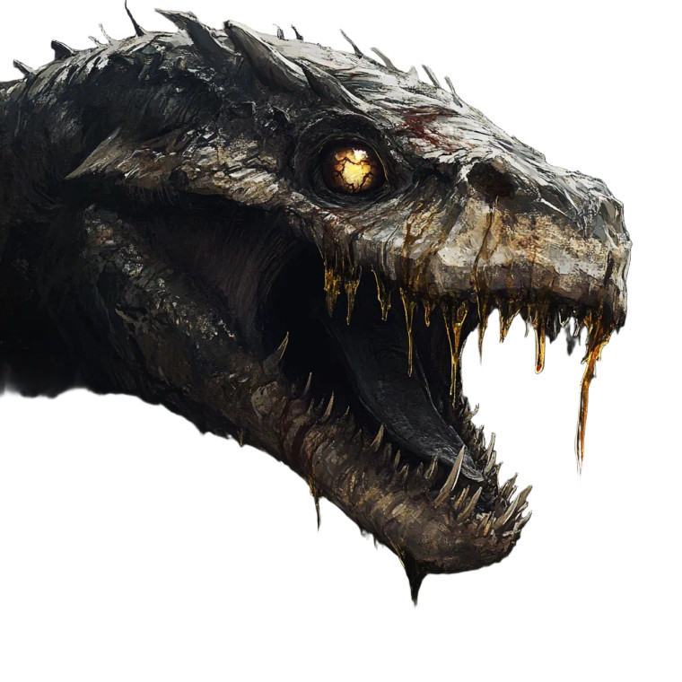 Acid-Fanged Dragon Vinyl Car Decal Sticker – Waterproof & UV-Resistant 8"
