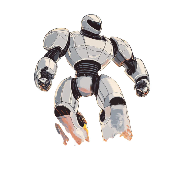 Mega Robot Destruction Vinyl Car Decal Sticker – Waterproof & UV-Resistant 8"