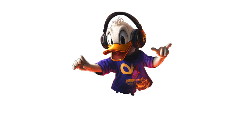 Dj Donald Duck V6 Vinyl Car Decal Sticker – Waterproof & UV-Resistant 8"