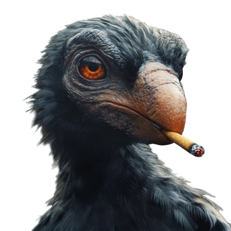 Smoking Dodo Vinyl Car Decal Sticker – Waterproof & UV-Resistant 8"