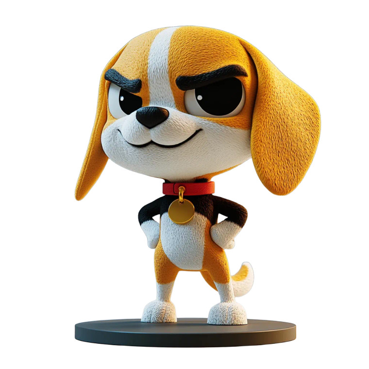 Smug Beagle Figure Vinyl Car Decal Sticker – Waterproof & UV-Resistant 8"