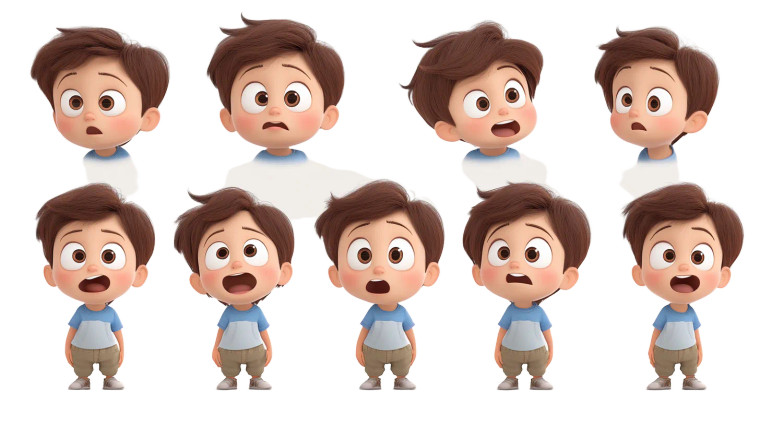 Cute Toddler Character Vinyl Car Decal Sticker – Waterproof & UV-Resistant 8"