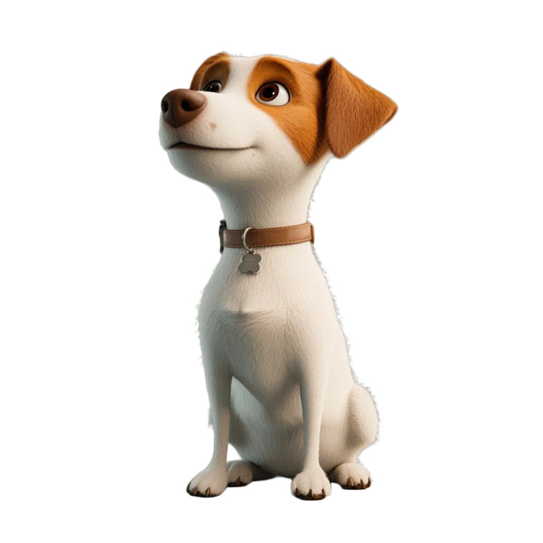 Pixar Jack Russell Vinyl Car Decal Sticker – Waterproof & UV-Resistant 8"