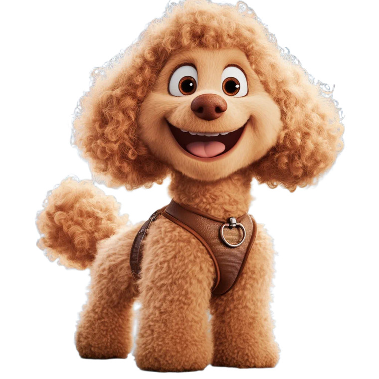 Disney-Pixar Poodle Vinyl Car Decal Sticker – Waterproof & UV-Resistant 8"