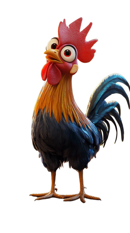 Beautiful Rooster Vinyl Car Decal Sticker – Waterproof & UV-Resistant 8"