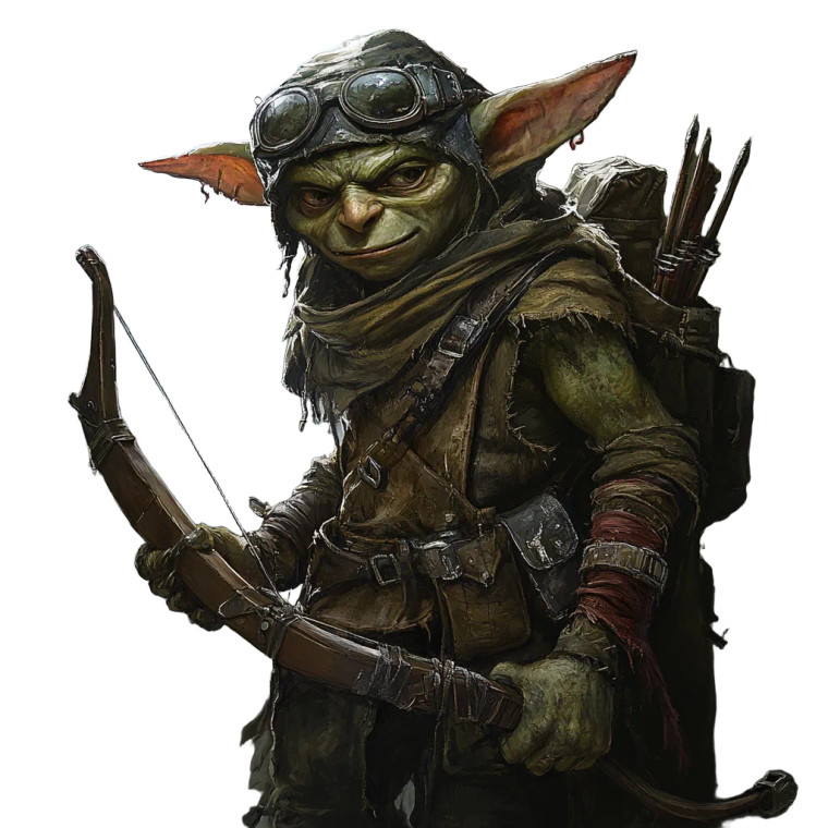 Stealthy Goblin Archer Vinyl Car Decal Sticker – Waterproof & UV-Resistant 8"