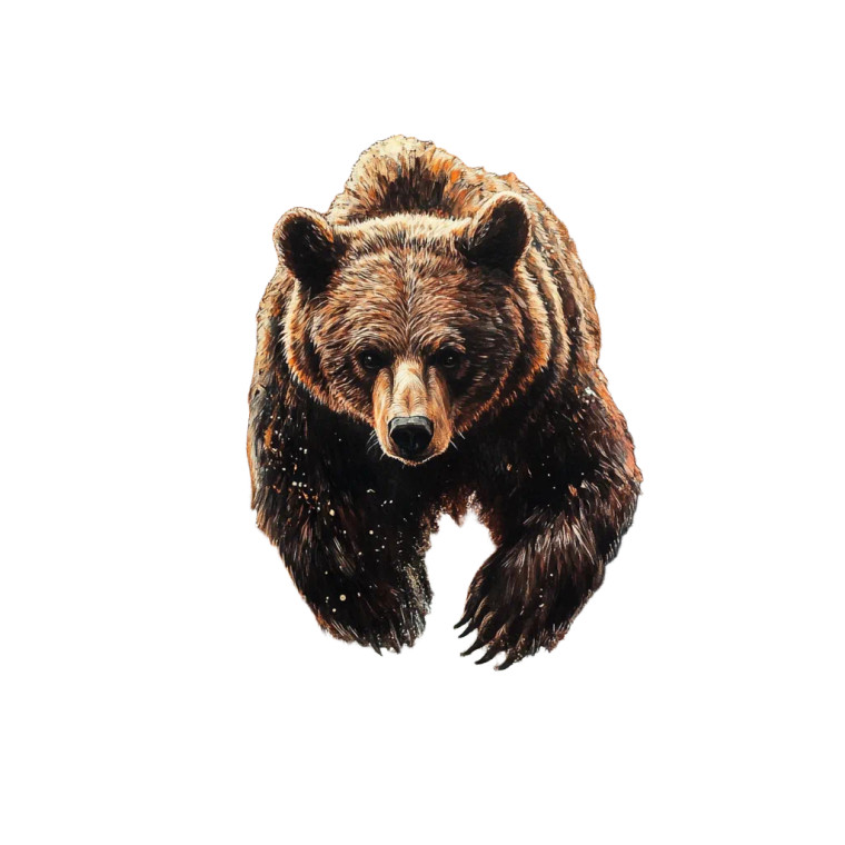 Epic Bear Vinyl Car Decal Sticker – Waterproof & UV-Resistant 8"