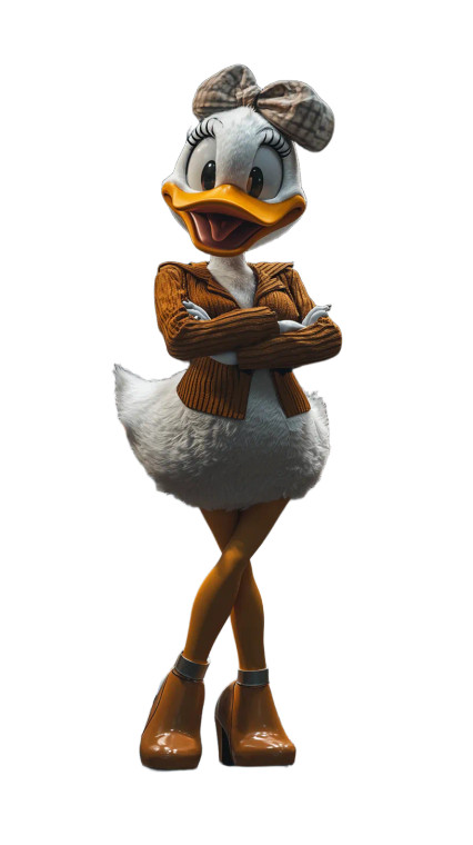 Elegant Daisy Duck Vinyl Car Decal Sticker – Waterproof & UV-Resistant 8"