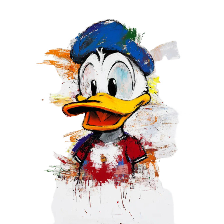 Basquiat'S Donald Duck Vinyl Car Decal Sticker – Waterproof & UV-Resistant 8"