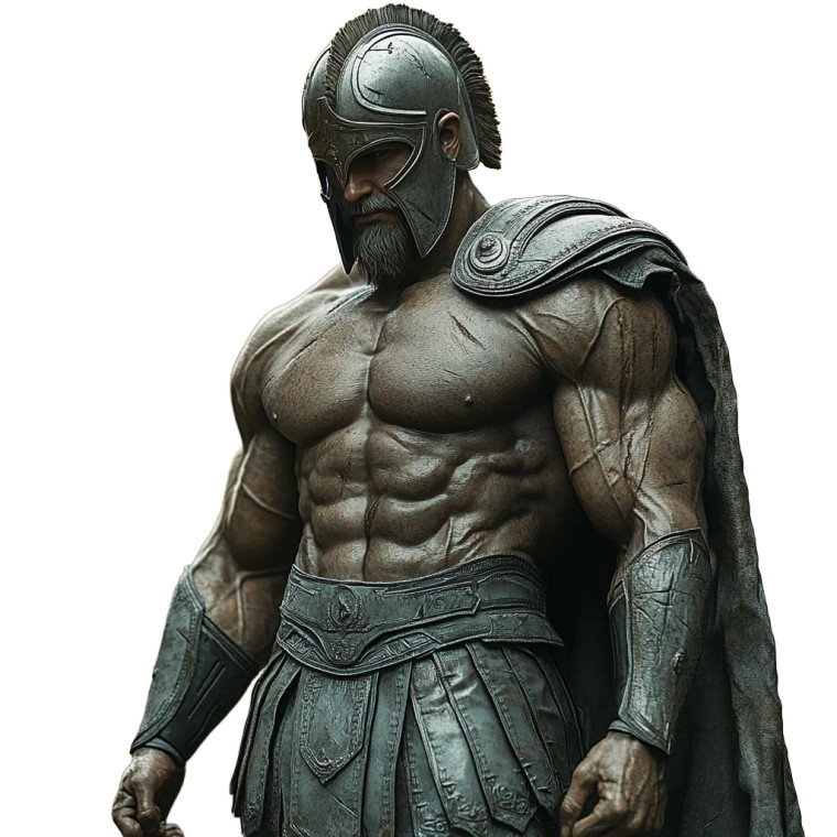 Muscular Warrior V2 Vinyl Car Decal Sticker – Waterproof & UV-Resistant 8"