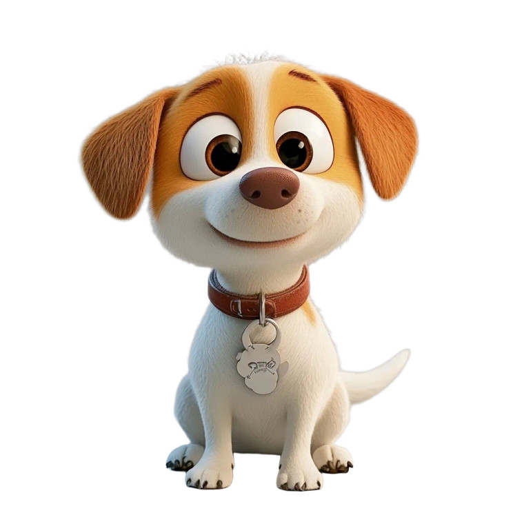 Pixar Style Dog V13 Vinyl Car Decal Sticker – Waterproof & UV-Resistant 8"