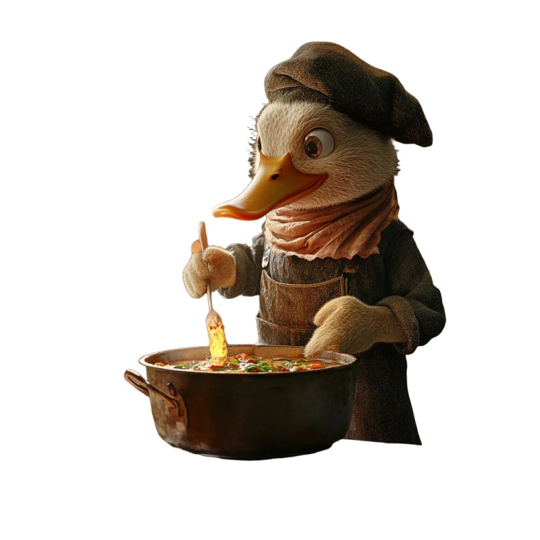 Cooking Duck Chef Vinyl Car Decal Sticker – Waterproof & UV-Resistant 8"