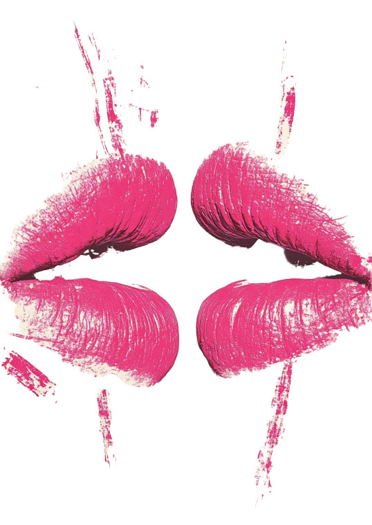 Pink Kiss Prints Vinyl Car Decal Sticker – Waterproof & UV-Resistant 8"