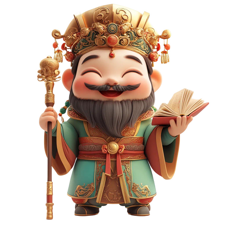 Chinese God Cartoon Vinyl Car Decal Sticker – Waterproof & UV-Resistant 8"