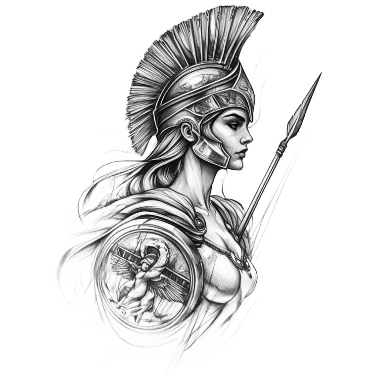 Mystical Greek Goddess Vinyl Car Decal Sticker – Waterproof & UV-Resistant 8"