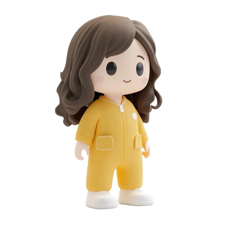 Chibi Clay Mom Vinyl Car Decal Sticker – Waterproof & UV-Resistant 8"