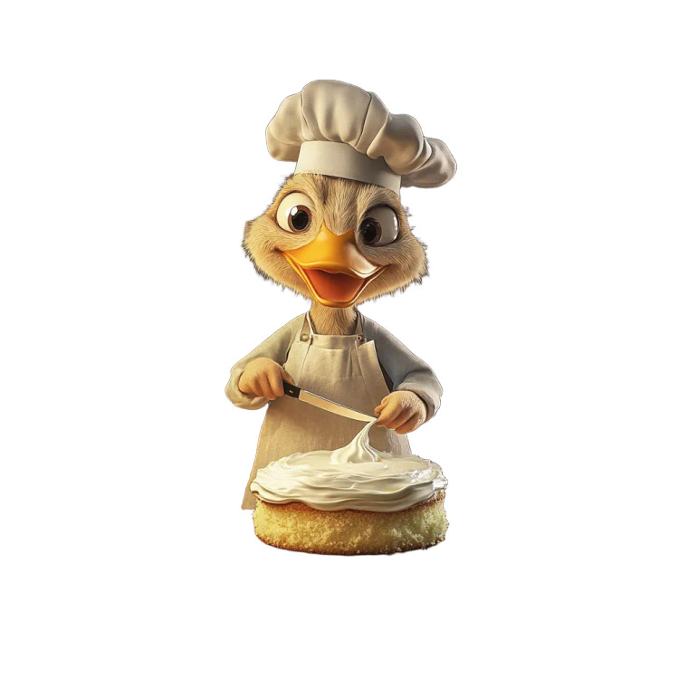 Chef Duck Baking Vinyl Car Decal Sticker – Waterproof & UV-Resistant 8"