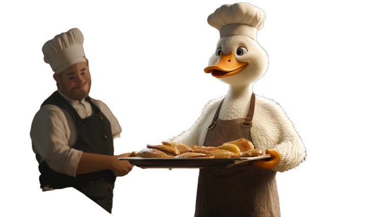 Duck Waiter Triumph Vinyl Car Decal Sticker – Waterproof & UV-Resistant 8"