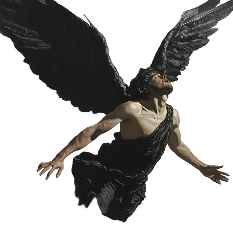 Falling Angel V14 Vinyl Car Decal Sticker – Waterproof & UV-Resistant 8"