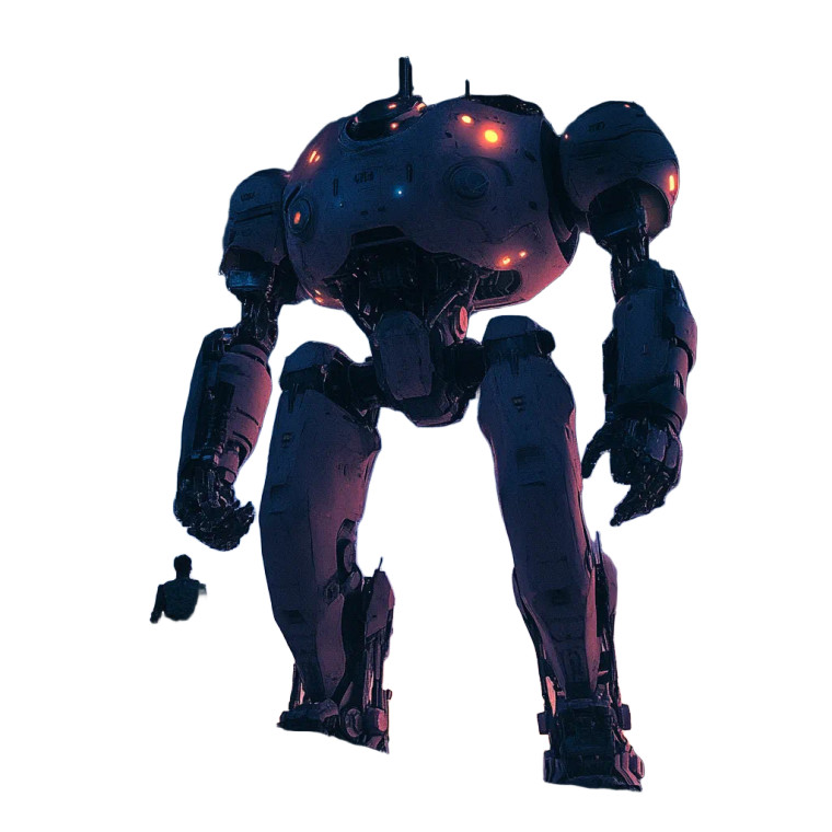 Mech Rider Night Vinyl Car Decal Sticker – Waterproof & UV-Resistant 8"