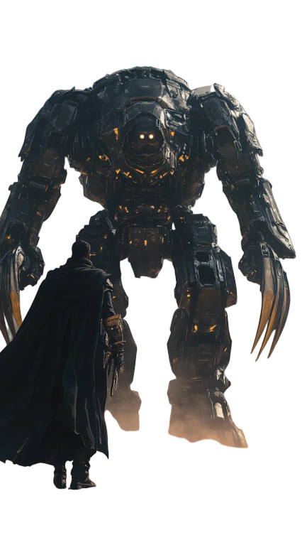 Dark Knight Mecha Vinyl Car Decal Sticker – Waterproof & UV-Resistant 8"