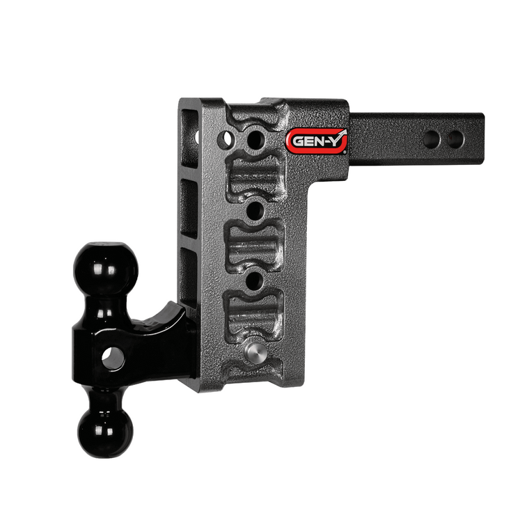 MEGA-DUTY Trailer Hitch Ball Mount | Fits 2 Inch Receiver | Adjustable 7-1/2 Inch Drop/Rise | 16000lbs Capacity | Heavy-Duty Steel | Made in USA
