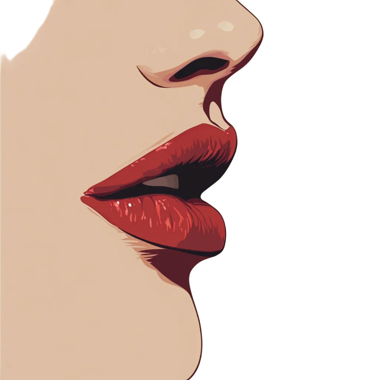 Whispering Mouth Vinyl Car Decal Sticker – Waterproof & UV-Resistant 8"