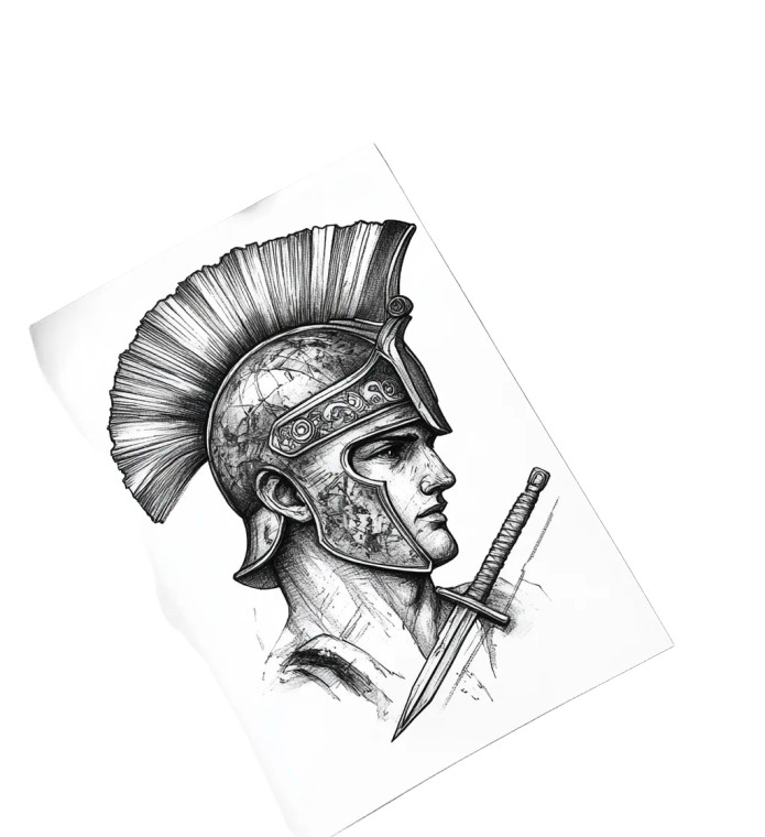 Greek Statue Tattoo V2 Vinyl Car Decal Sticker – Waterproof & UV-Resistant 8"