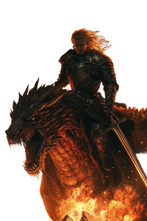 Knight On Dragon V3 Vinyl Car Decal Sticker – Waterproof & UV-Resistant 8"